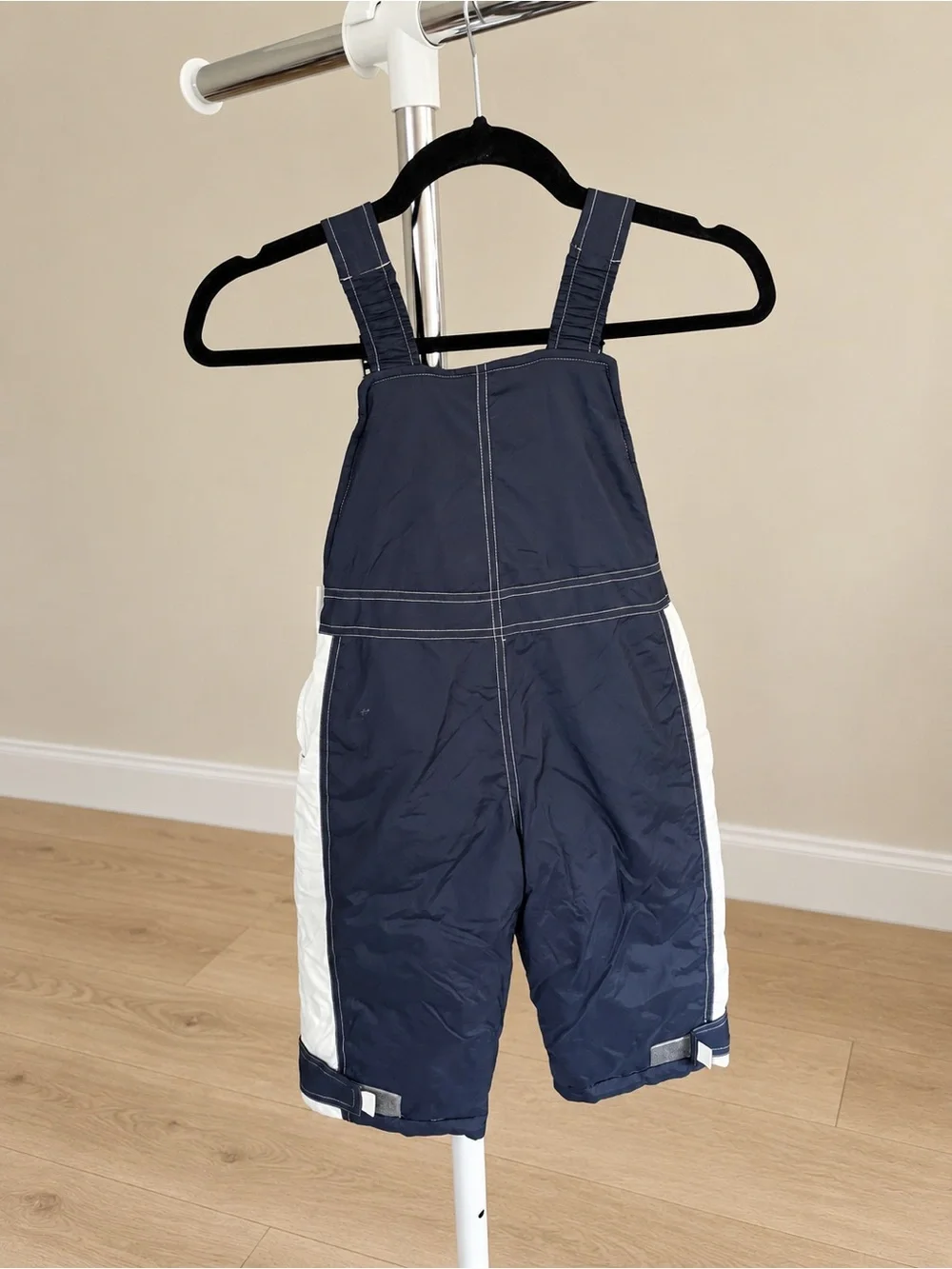 OshKosh B'gosh Navy and White Kids Snow Overalls Vintage